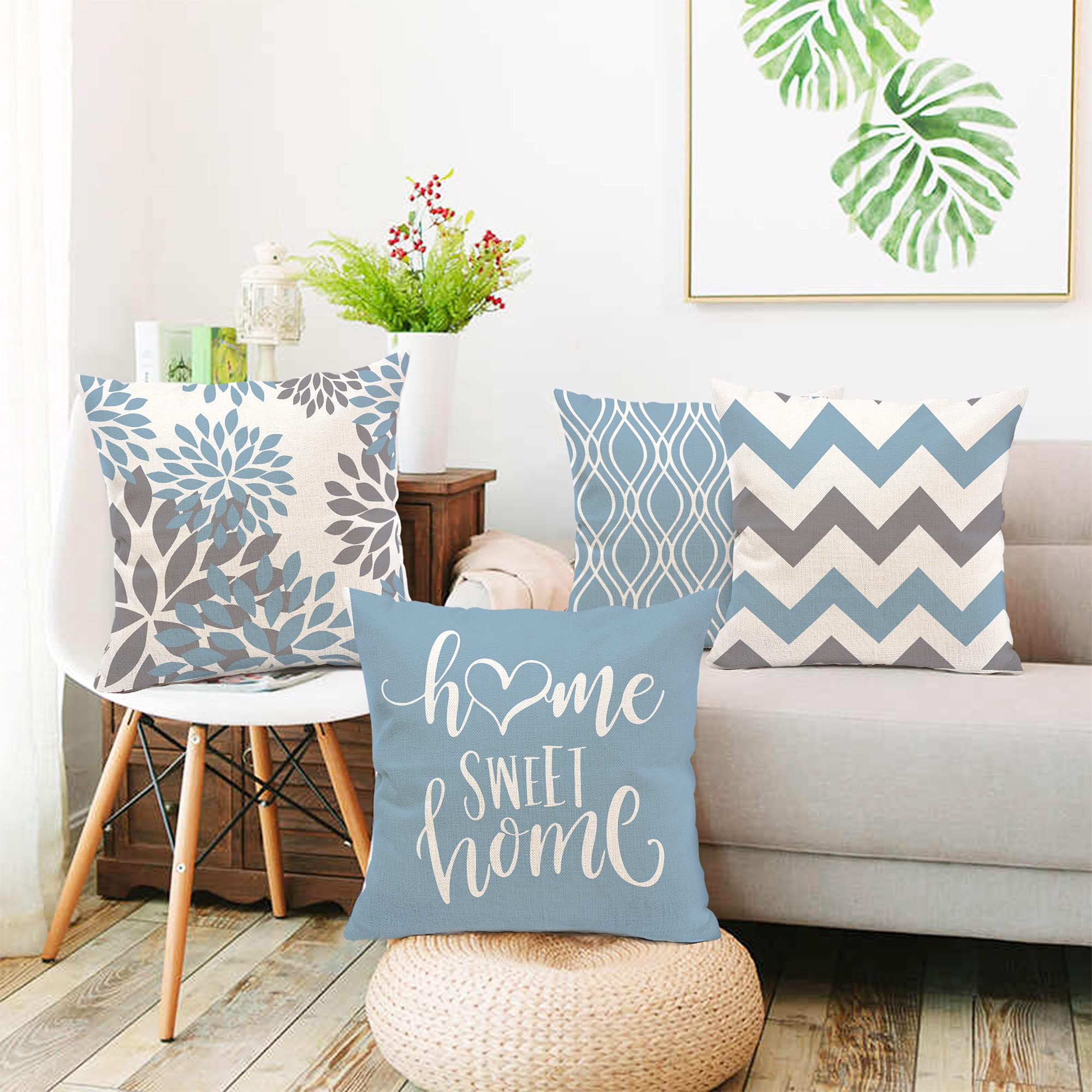 Fundas Decorativas de Lino Geométrico - Cojines para Sofá
