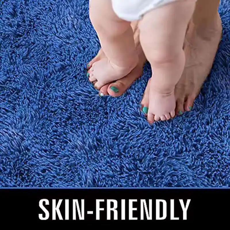 Alfombra Mullida Teñida con Lazo - Decoración Premium para Sala de Estar