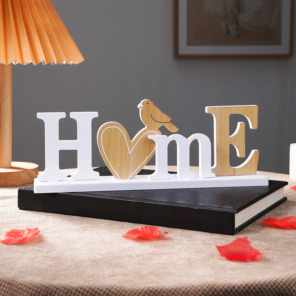 Letrero Decorativo de Mesa - Diseño Pájaro en Forma de Corazón