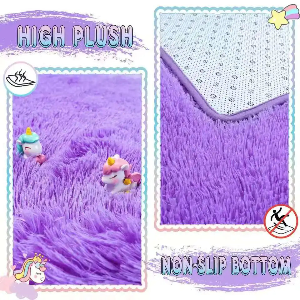 Alfombra Mullida Teñida con Lazo - Decoración Premium para Sala de Estar