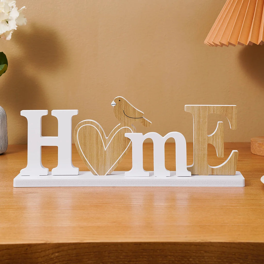 Letrero Decorativo de Mesa - Diseño Pájaro en Forma de Corazón
