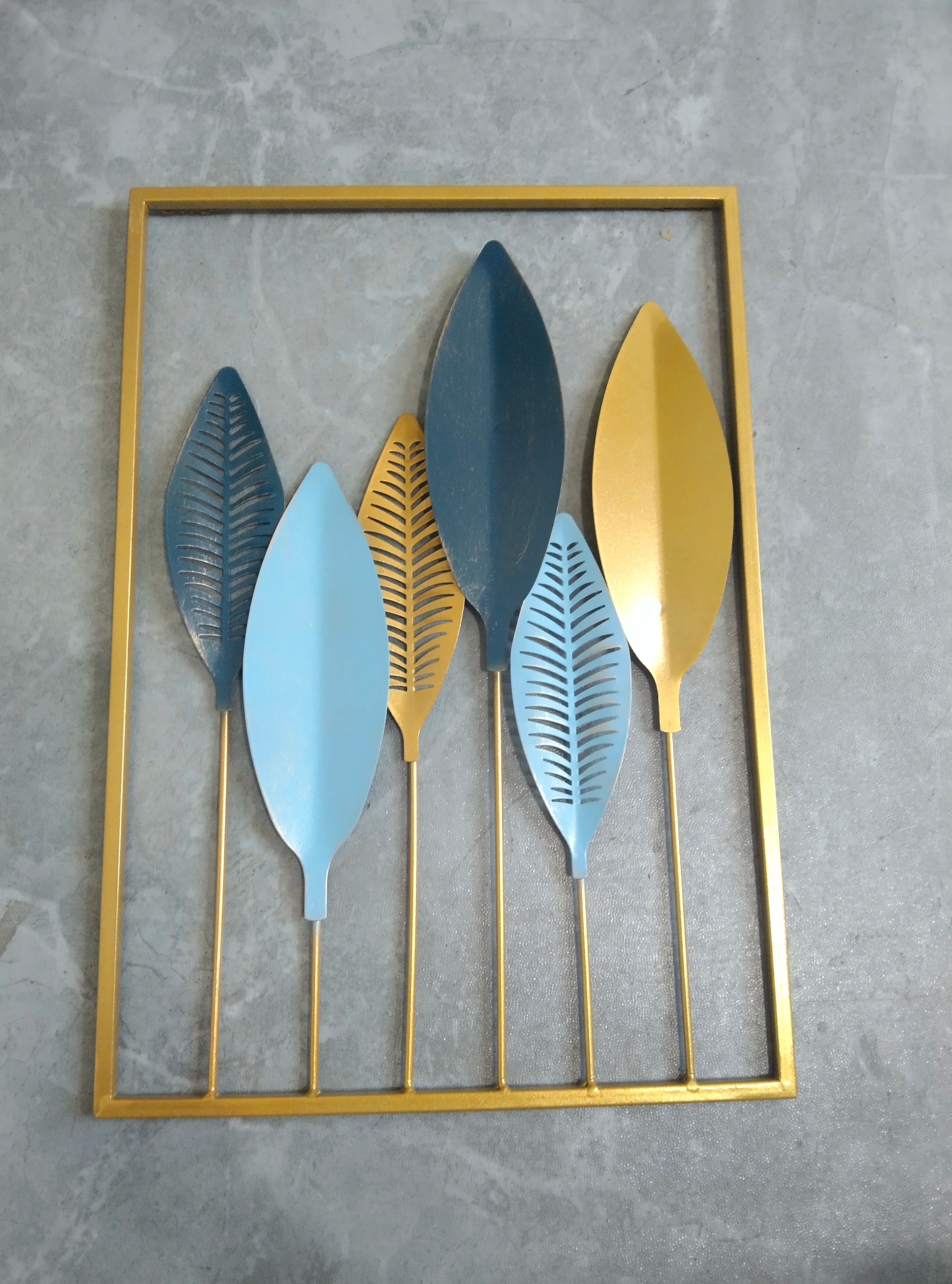 Decoración de Pared Metálica - Hojas de Metal Estilo Nórdico