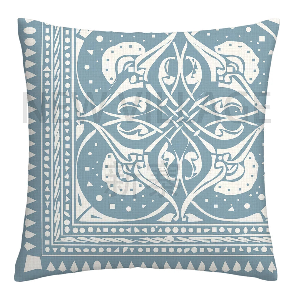 Fundas Decorativas de Lino Geométrico - Cojines para Sofá