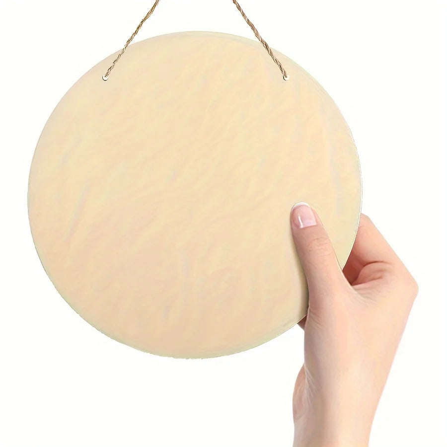 Letrero Rústico de Madera Welcome - Decoración de Pared Redonda