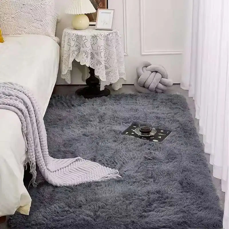 Alfombra Mullida Teñida con Lazo - Decoración Premium para Sala de Estar