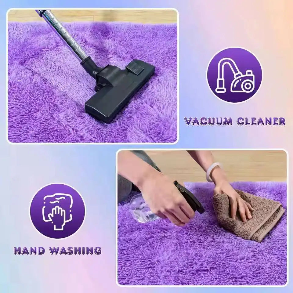 Alfombra Mullida Teñida con Lazo - Decoración Premium para Sala de Estar