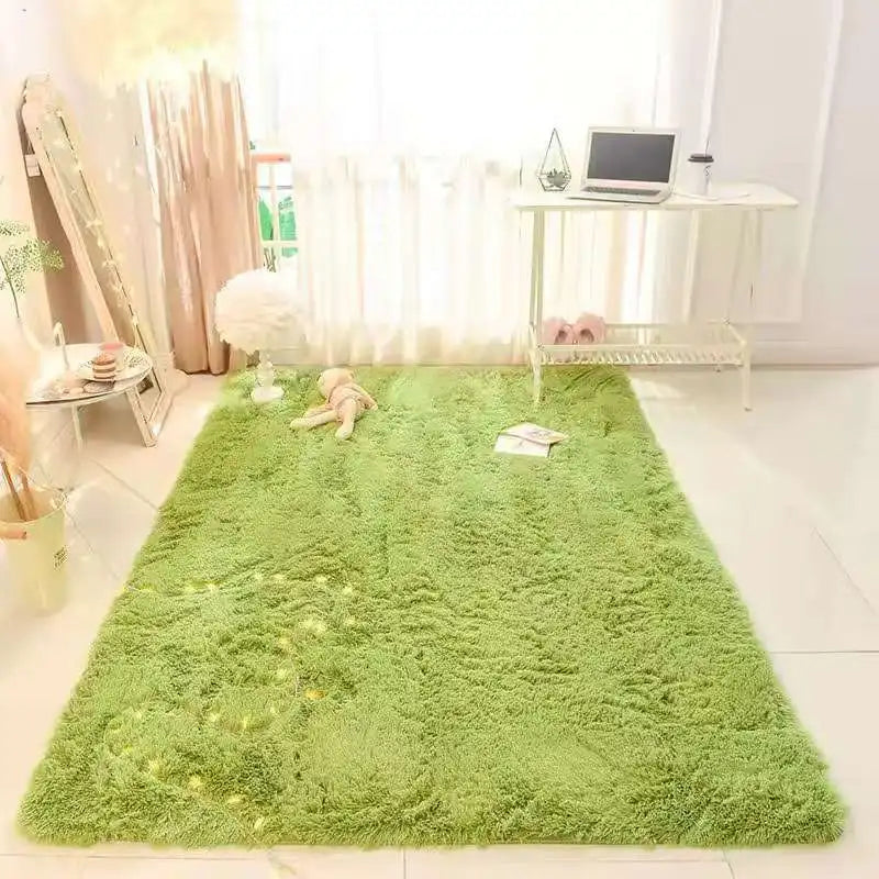 Alfombra Mullida Teñida con Lazo - Decoración Premium para Sala de Estar