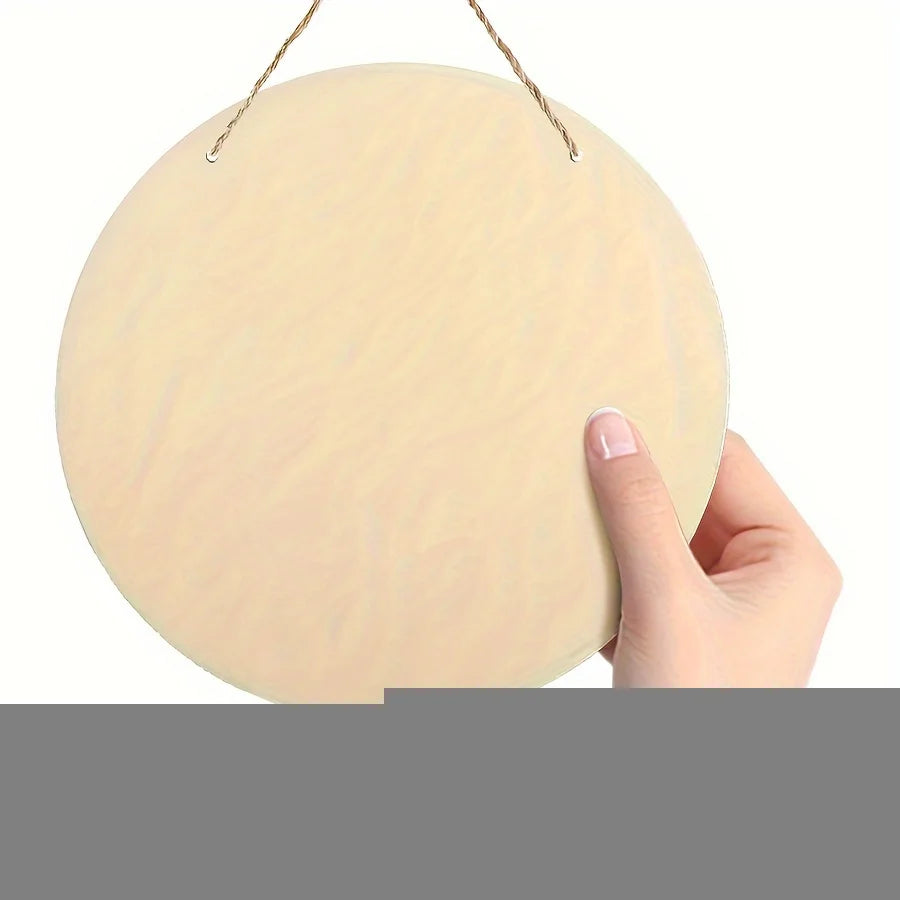 Letrero Rústico de Madera Welcome - Decoración de Pared Redonda