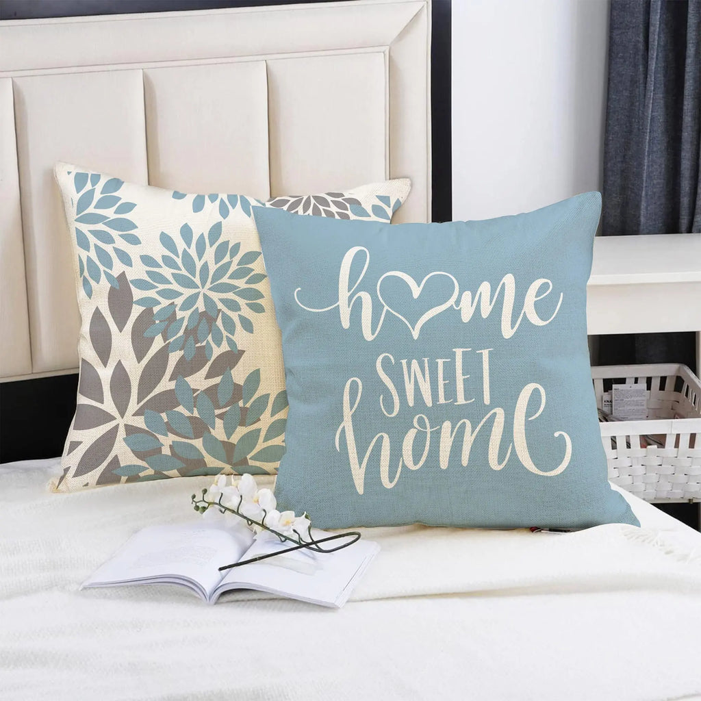 Fundas Decorativas de Lino Geométrico - Cojines para Sofá